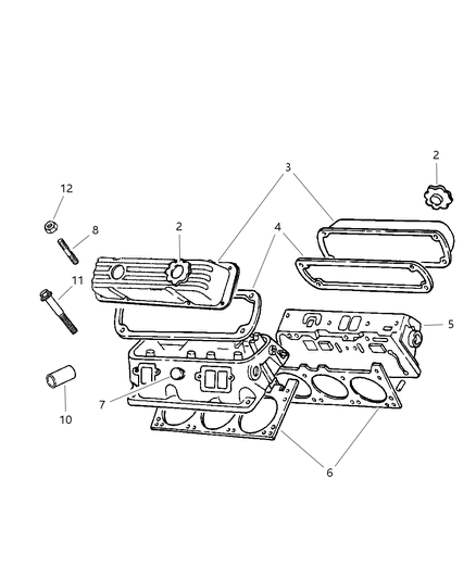 2001 Dodge Ram 2500 Regular Cab Cylinder Head Diagram 1 - Thumbnail