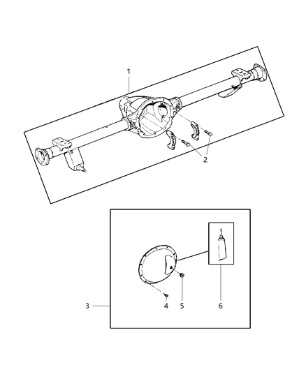 2003 Jeep Grand Cherokee Housing - Rear Axle Diagram 2 - Thumbnail