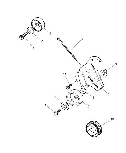 1998 Jeep Cherokee Drive Pulleys Diagram 2 - Thumbnail