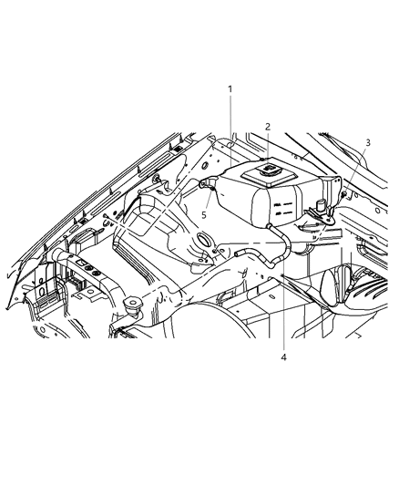 2009 Jeep Grand Cherokee Bottle Coolant Recovery Diagram for 55038011AA
