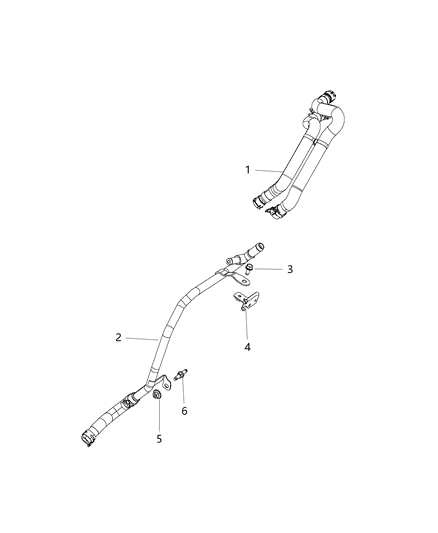 2019 Chrysler Pacifica Hose And Tube Heater Return Diagram for 68276702AA