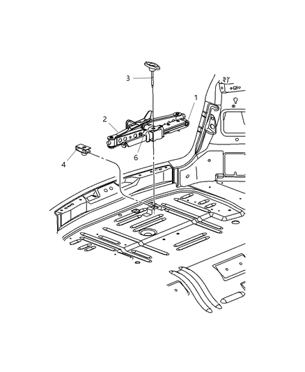 2006 Chrysler Pacifica Jack Assembly Diagram for 4880456AA
