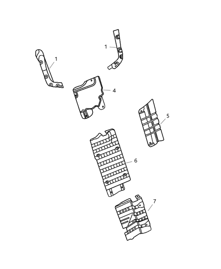 2003 Dodge Ram Van Heat Shield, Center Diagram for 55347449AB