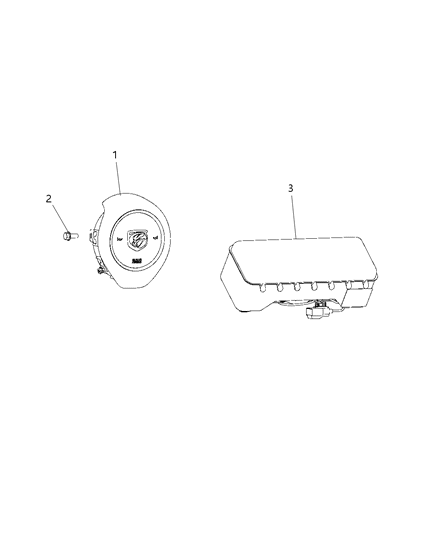 2014 Dodge Viper Air Bag Driver, Driver Side Diagram for 5MX871X9AB