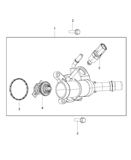 2016 Dodge Dart Thermostat & Related Parts Diagram 2 - Thumbnail