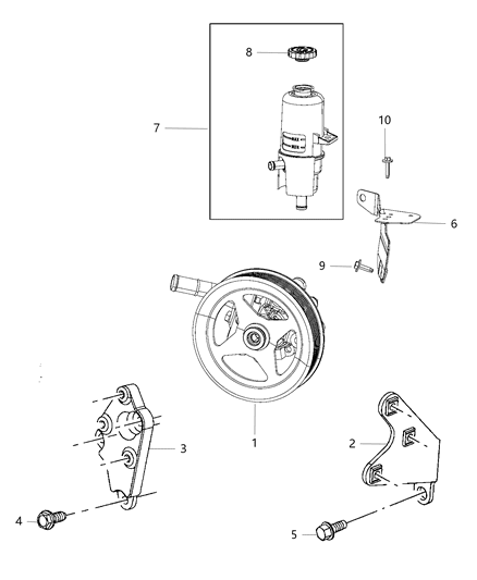 2017 Ram 5500 Power Steering Pump & Reservoir Diagram 2 - Thumbnail