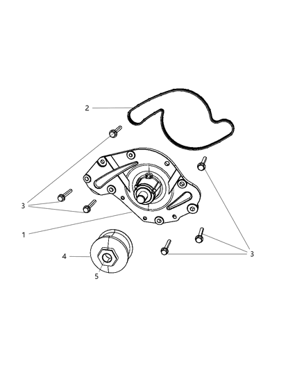2009 Dodge Nitro Water Pump & Related Parts Diagram 3 - Thumbnail