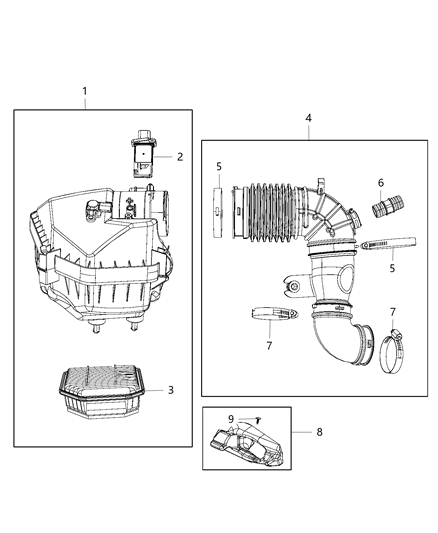 2013 Jeep Wrangler Air Cleaner Diagram 2 - Thumbnail