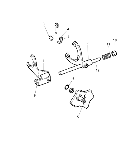 2007 Dodge Dakota Shift Forks & Rails Diagram 4 - Thumbnail