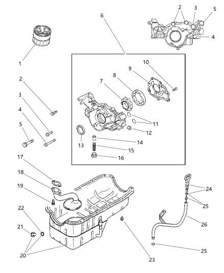 1999 Chrysler Cirrus Engine Oiling Diagram 3 - Thumbnail