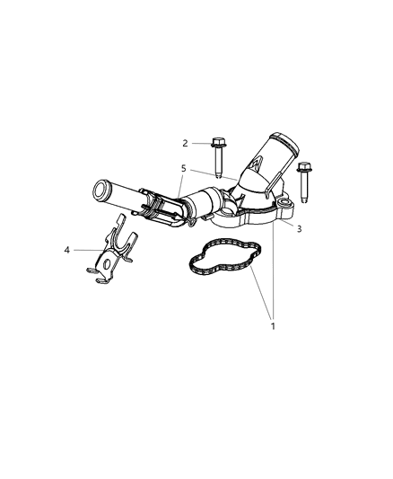 2008 Chrysler Pacifica Thermostat & Related Parts Diagram 2 - Thumbnail