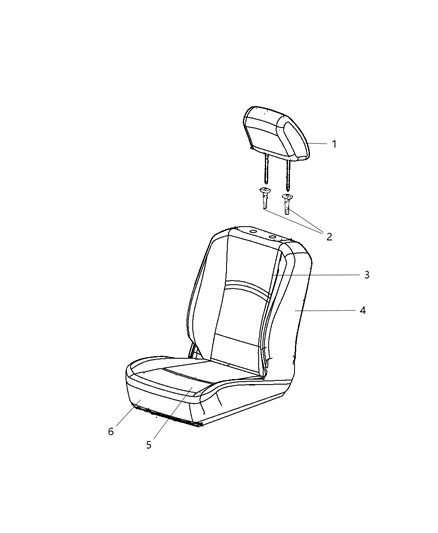 2012 Ram 1500 Front Seat - Split Diagram 2 - Thumbnail