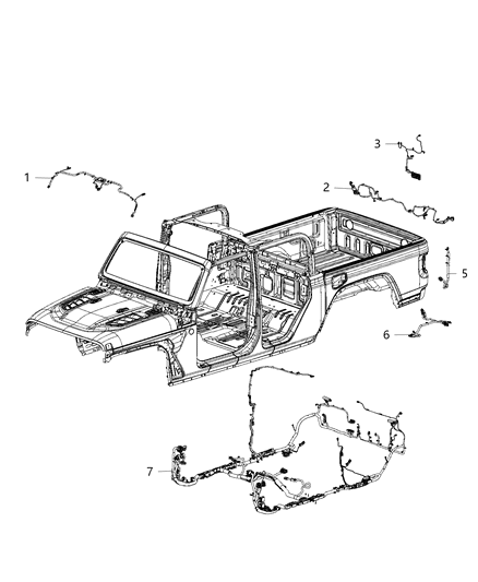 2020 Jeep Gladiator Wiring - Body Diagram 1 - Thumbnail