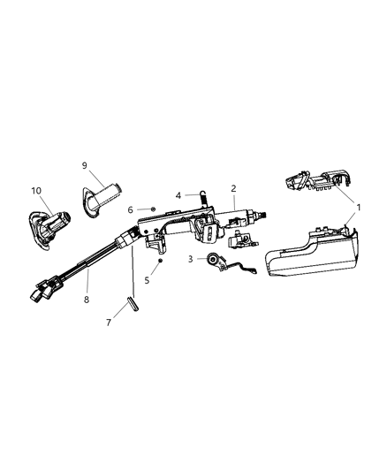2008 Chrysler Pacifica Steering Column Diagram for 4680654AD