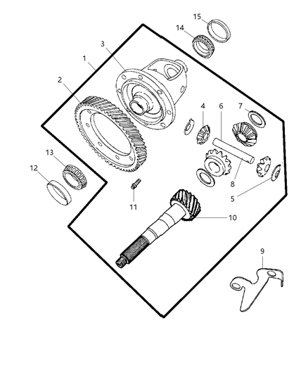 2004 Dodge Stratus Sedan Differential of Automatic Transmission Diagram 1 - Thumbnail