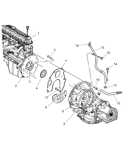 2004 Jeep Wrangler Mounting, Transmission Diagram 2 - Thumbnail