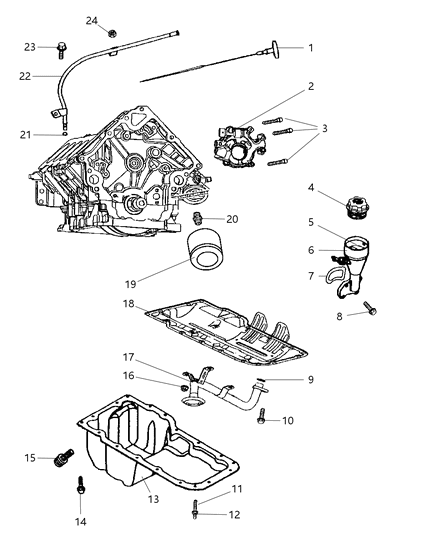 2007 Dodge Durango Engine Oiling Diagram 2 - Thumbnail