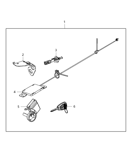 2012 Jeep Wrangler Remote Start of Mopar Accessories - Component Parts Diagram