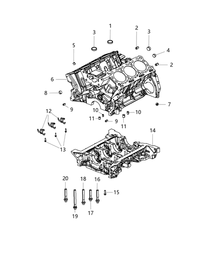 2020 Jeep Wrangler Cylinder Block And Hardware Diagram 3 - Thumbnail