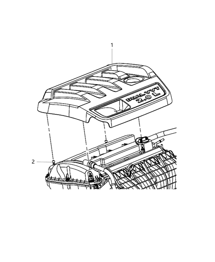 2017 Jeep Compass Engine Cover & Related Parts Diagram 1 - Thumbnail
