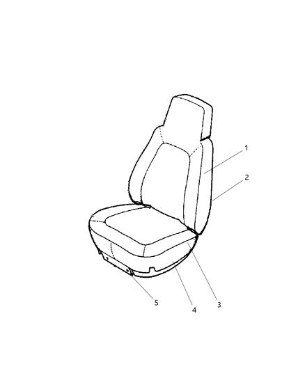 2004 Jeep Grand Cherokee Front Seat, Cloth Diagram 3 - Thumbnail