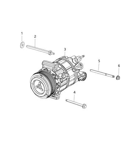 2020 Jeep Cherokee A/C Compressor Mounting Diagram 1 - Thumbnail