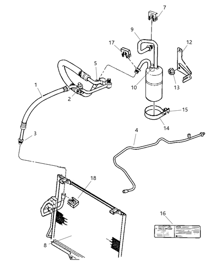 2000 Jeep Wrangler Plumbing - HEVAC Diagram 1 - Thumbnail