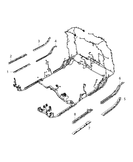 2020 Ram 1500 New Style Wiring, Body Troughs Diagram