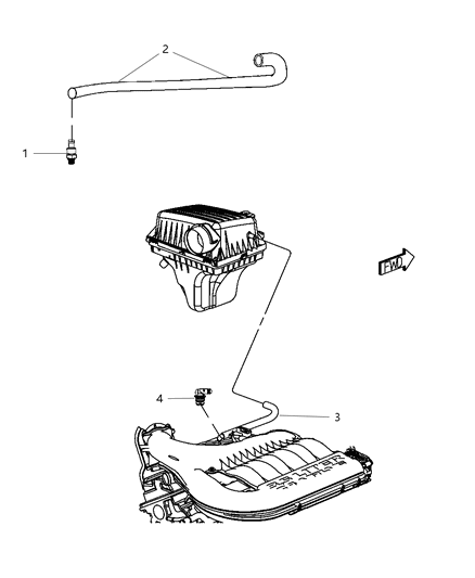 2009 Dodge Challenger Crankcase Ventilation Diagram 1 - Thumbnail