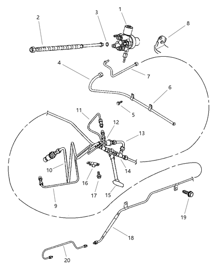 1999 Dodge Ram Wagon Fuel Lines, Rear Diagram 2 - Thumbnail