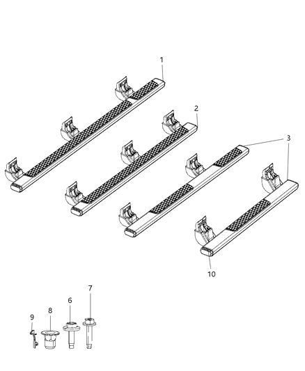 2014 Ram 3500 Pickup Step, Body Side Diagram