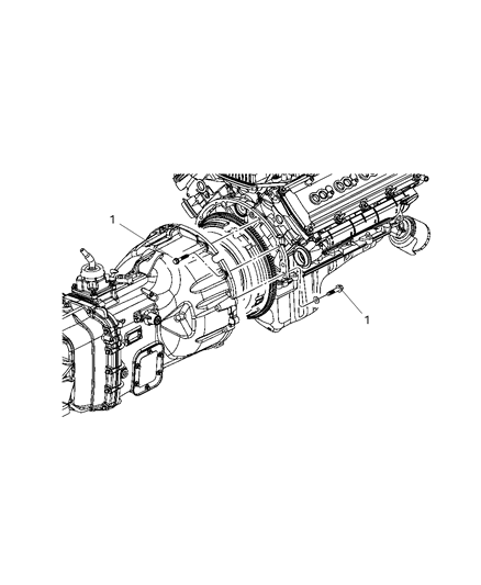 2018 Ram 3500 Cab Chassis Mounting Bolts of Manual Transmission Diagram
