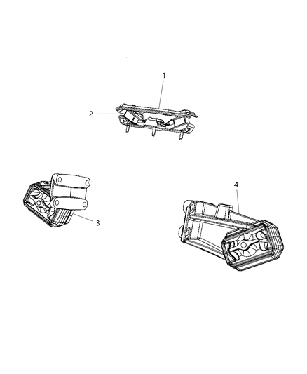 2007 Dodge Ram 3500 Cab Chassis Engine & Transmission Mounts Diagram 1 - Thumbnail