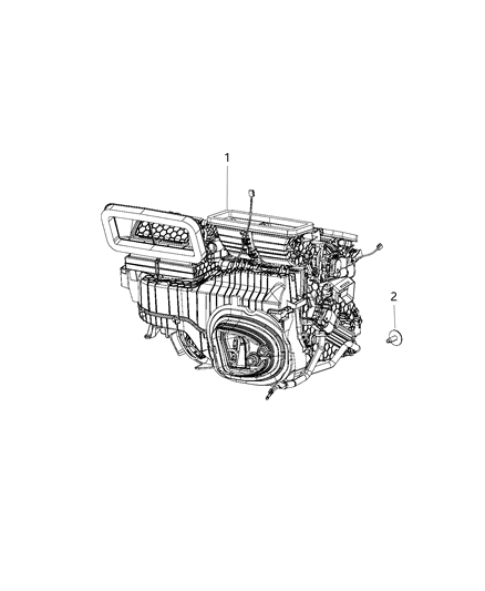 2016 Jeep Renegade A/C & Heater Assembly Diagram for 68245097AA