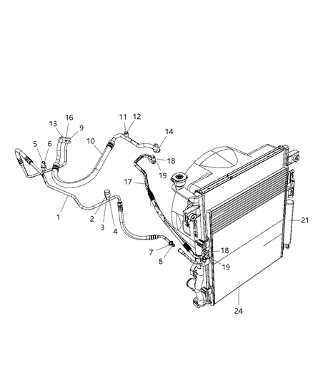 2011 Dodge Nitro Line A/C Suction Diagram for 68093299AA