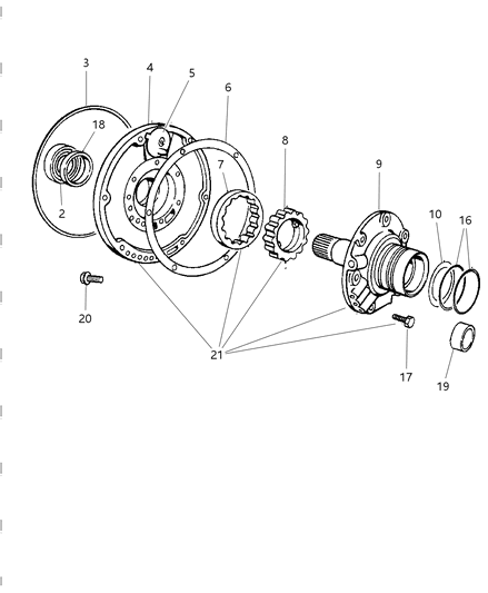 1999 Dodge Durango Oil Pump With Reaction Shaft Diagram 3 - Thumbnail