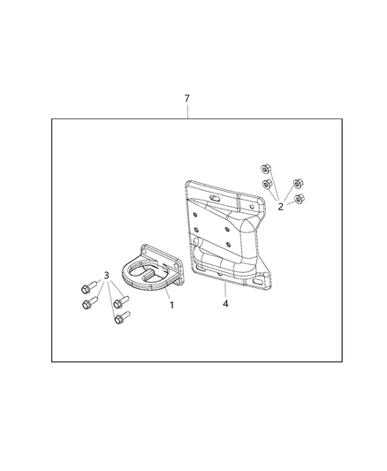 2015 Ram 3500 Pickup Tow Hooks, Front Diagram
