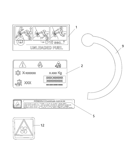 2015 Jeep Renegade A/C Label Diagram for 68256515AA