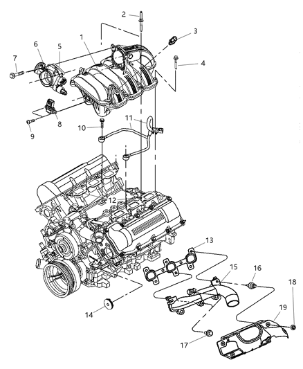 2003 Jeep Liberty Knock Sensor Diagram for 56041679AC