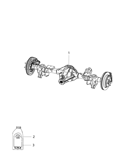 Axle Assembly, Rear Diagram for 68272077AL