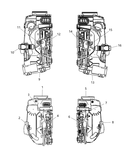 2007 Dodge Caliber Latch & Clips Diagram 2 - Thumbnail
