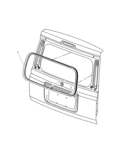 2008 Jeep Commander Weatherstrips - Liftgate Diagram