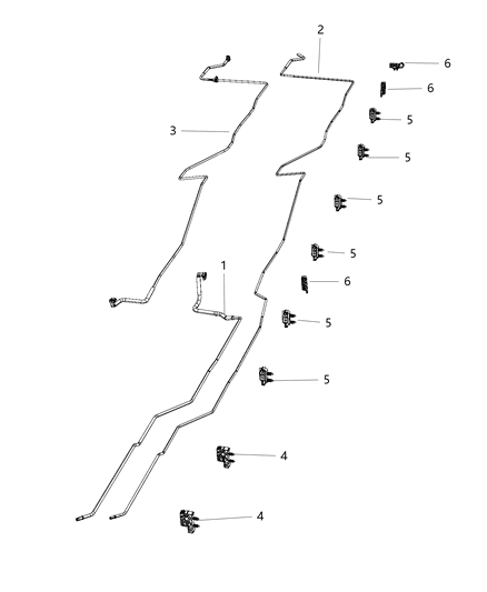 2020 Ram 3500 Cab Chassis Fuel Lines/Tubes, Rear Diagram 7 - Thumbnail