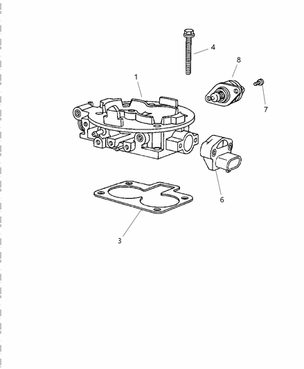 2002 Dodge Durango Throttle Body Diagram for 53013163AB