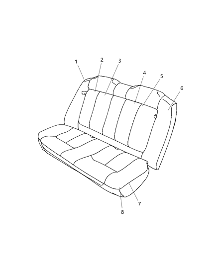 2004 Dodge Neon Cushion Rear Seat Diagram for YF131DVAA