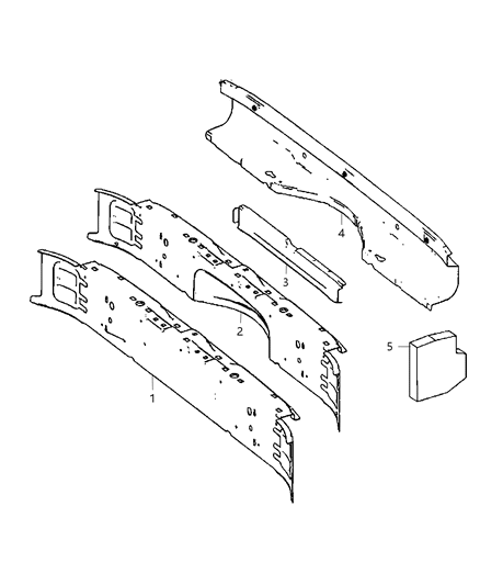 2009 Dodge Sprinter 3500 Tow Hooks & Hitches, Rear, Rear Cross Member And Tow Hook Diagram