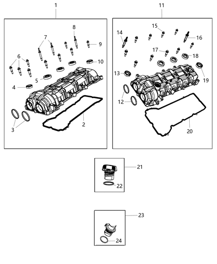 2021 Jeep Wrangler Cylinder Head Covers Diagram 5 - Thumbnail