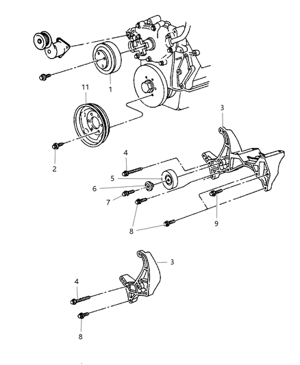 2006 Dodge Ram 1500 Drive Pulleys Diagram 3 - Thumbnail