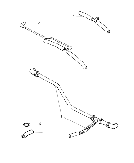2002 Dodge Viper Hose PCV Inlet Diagram for 4848340AC