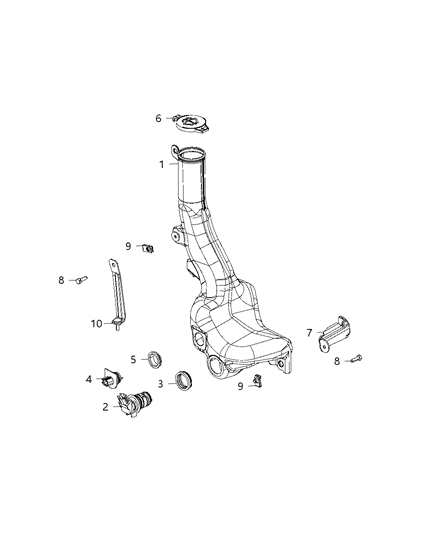 2020 Dodge Charger Reservoir, Windshield Washer Diagram 1 - Thumbnail